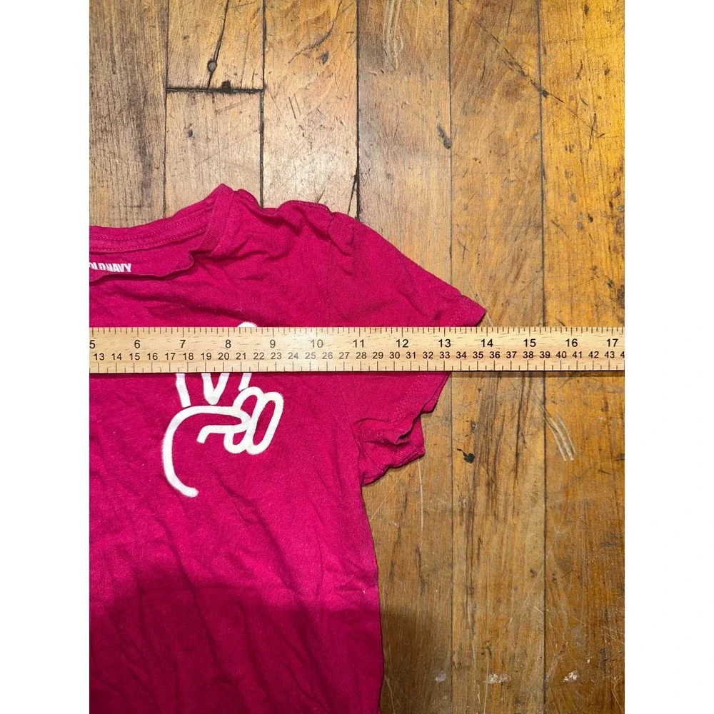 Old Navy T Shirt Girls Medium Pink Short Sleeve Round Neck Pullover Outdoor‎ Tee